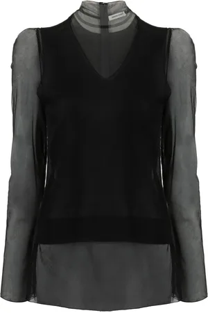 UNDERCOVER Top con cuello de tortuga a capas