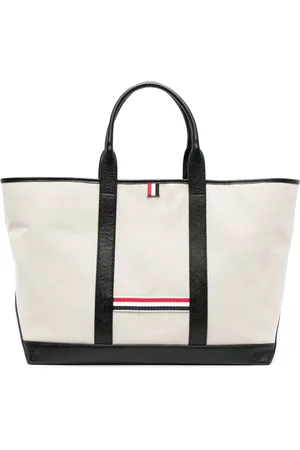 Thom Browne Tote mediana con rayas RWB