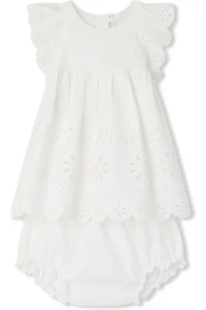 BONPOINT Vestido sin mangas Lulu con bordado inglés