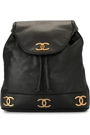 CHANEL Mochila con triple logo CC 1992