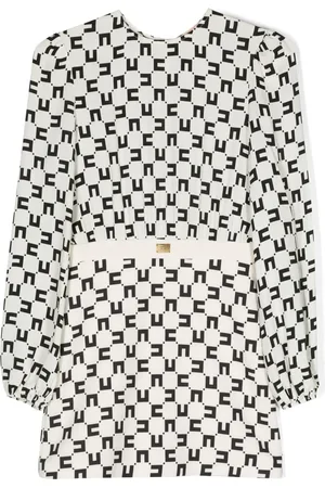 Elisabetta Franchi Vestido con monograma estampado