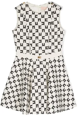 Elisabetta Franchi Vestido con monograma estampado
