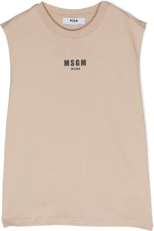 Msgm Camiseta con logo afelpado