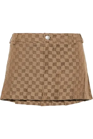 MISBHV Falda corta con diseño de plisado