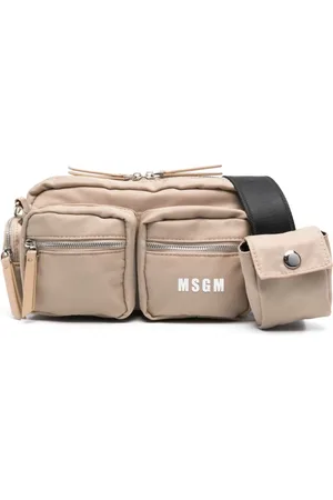 Msgm Mochila tipo mensajero con logo estampado
