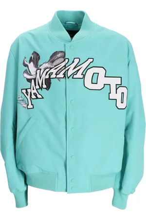 Y-3 Chamarra universitaria con cuello estilo béisbol