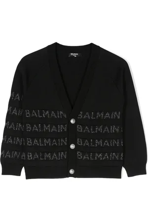 Balmain Cárdigan con logo bordado