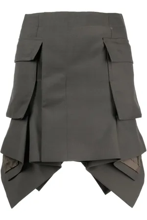 SACAI Falda corta con dobladillo drapeado