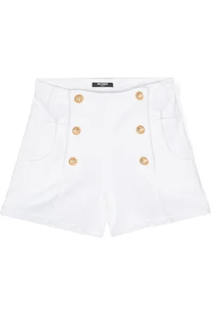 Balmain Shorts de mezclilla con detalle de botones