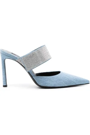 Sergio Rossi Mules de mezclilla Sr Paris con tacón de 100mm