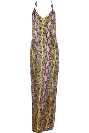 FLEUR DU MAL Slip dress largo con espalda en T