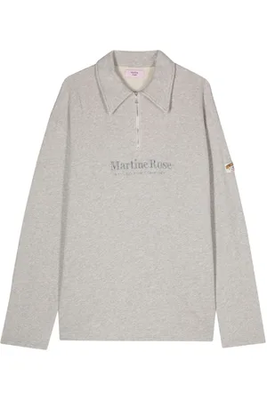 MARTINE ROSE Playera tipo polo con logo bordado