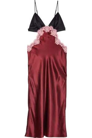 FLEUR DU MAL Slip dress con aberturas