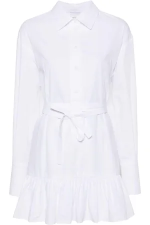 Patou Vestido camisero corto con volantes