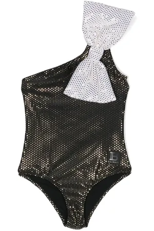 Balmain Traje de baño con detalle de moño
