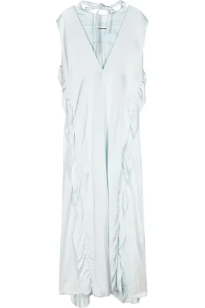 Jil Sander Vestido largo con ribete de volantes