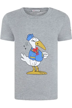 Moncler Playera con efecto melange y estampado gráfico