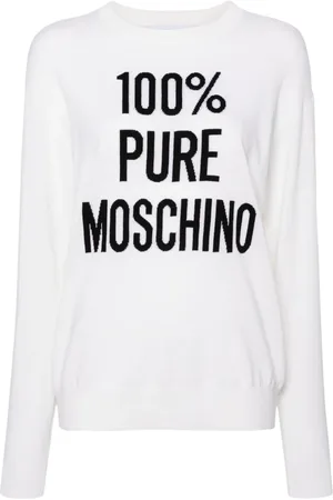 Moschino Suéter tejido con eslogan en intarsia