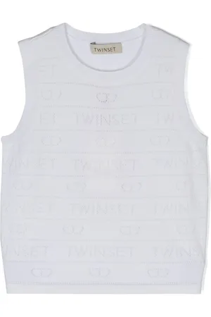 Twin-Set Top de tejido calado con logo