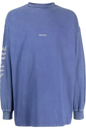 We11 Done Playera manga larga con logo estampado