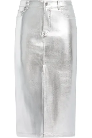 Staud Falda midi Oaklyn con efecto metalizado