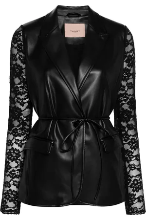 Twin-Set Blazer con encaje floral en las manga