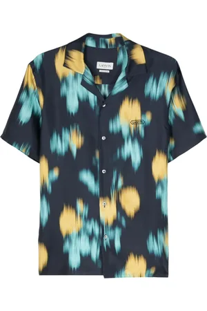 Lanvin Camisa de seda con motivo abstracto