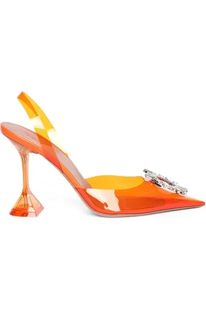 Amina Muaddi Zapatillas Begum Glass Sling con tacón de 95mm