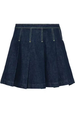 Kenzo Falda corta de mezclilla con pliegues