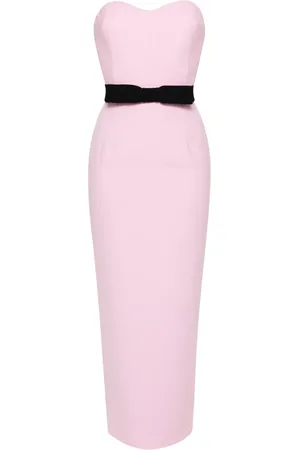 Ilkyaz Ozel Vestido midi estilo strapless