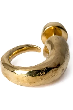 PARTS OF FOUR Arete Little Horn bañado en oro con dije