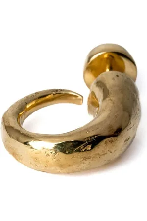 PARTS OF FOUR Arete Little Horn bañado en oro con dije