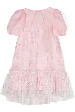 LA STUPENDERIA Vestido de organza con bordado floral