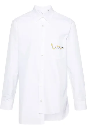 Lanvin Falda asimétrica con logo estampado