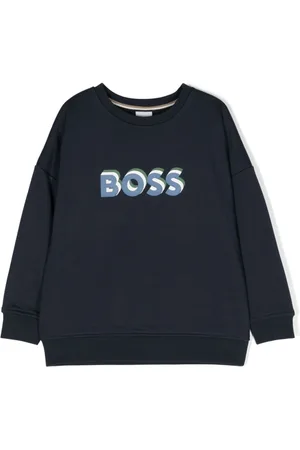 HUGO BOSS Sudadera con cuello redondo y logo estampado