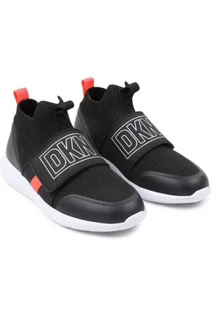 DKNY Tenis slip-on con logo en la tira