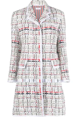 Thom Browne Abrigo tweed con botones