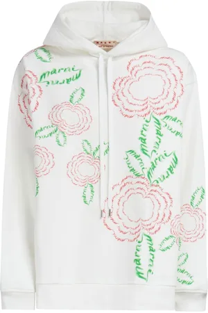 Marni Hoodie con rosas estampadas