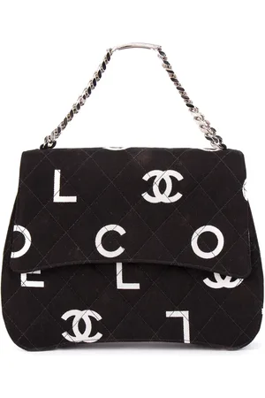 CHANEL Logo print quilted tote