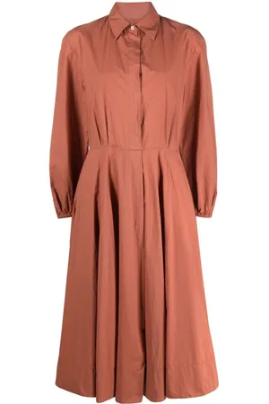 FORTE FORTE Vestido camisero con mangas farol