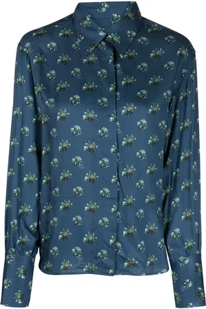 Maison Kitsuné Camisa manga larga con estampado floral