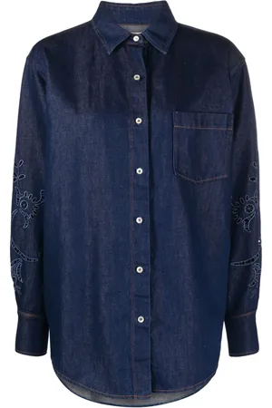 FORTE FORTE Camisa de mezclilla bordada