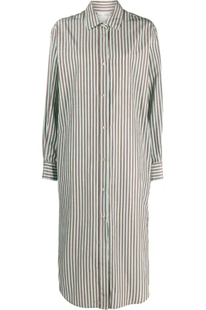 FORTE FORTE Vestido camisero con motivo de rayas