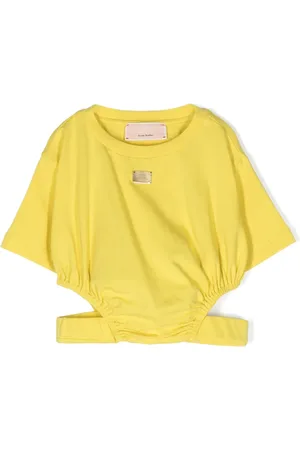 Elisabetta Franchi Playera con placa del logo y aberturas