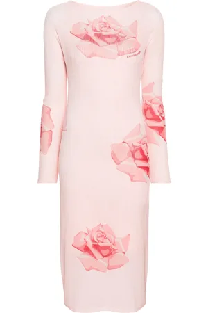 Kenzo Vestido midi con diseño plisado