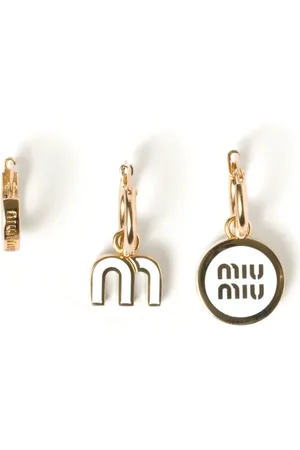 Miu Miu Set de tres arracadas esmaltadas