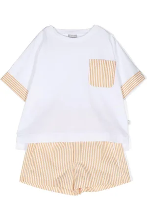 Il gufo Set de shorts y playera con motivo de rayas