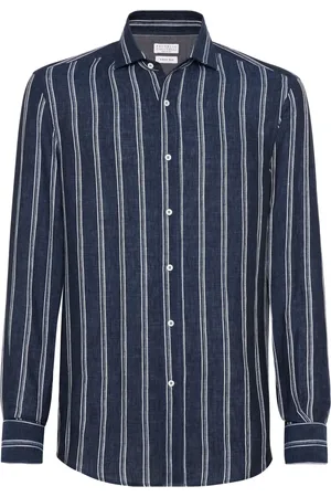 Brunello Cucinelli Camisa de tejido chambray