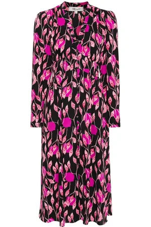 Diane von Furstenberg Vestido midi en crepé