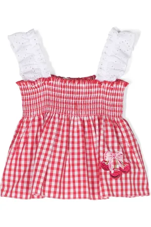 MONNALISA Top estilo túnica bordado